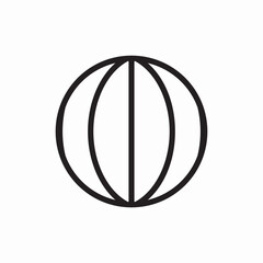 Beach ball icon vector sign