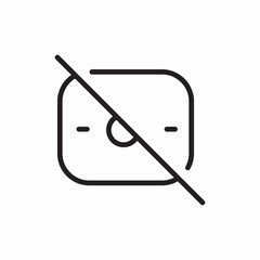 no camera icon vector sign