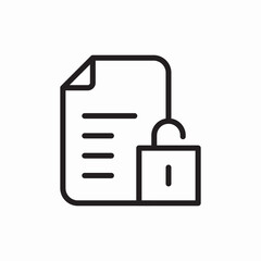 secure document lock icon vector sign