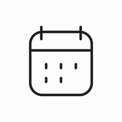 calendar date schedule icon vector sign