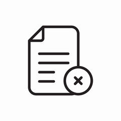 document remove delete icon vector sign