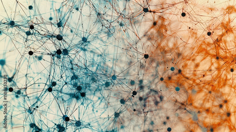 Poster an abstract visual representation of memories forming in the mind, with interconnected lines and dot