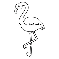 Flamingo Coloring Page for Kids