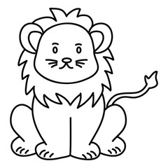 Monkey coloring book or page for children