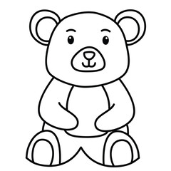 Teddy Bear Coloring Page book illustration