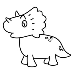Triceratops Coloring Page for Kids