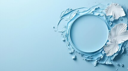 Soft Powder Blue Wallpaper with Elegant White Accents