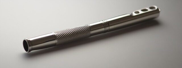 Sleek Metallic Pen Style Tool with Knurled Grip and Vent Holes