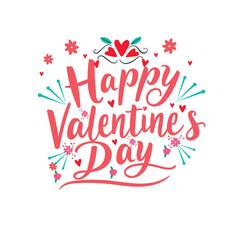 Happy Valentines day typography design for tshirt