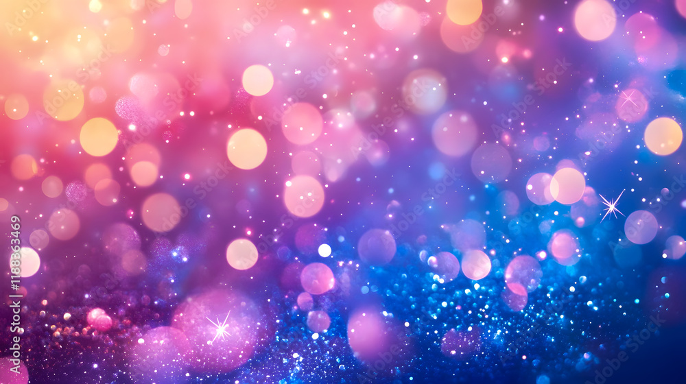 Poster vibrant and colorful bokeh background with light effects for creative designs and artistic projects 