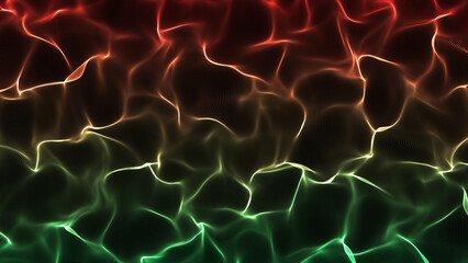 Flowing dots particles wave pattern 3D curve halftone background. dot wave wallpaper. concept of technology, science, music, modern.