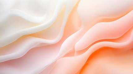 Fototapeta premium Dynamic wave of abstract fluid lines in pastel tones, soft gradients with a glowing center, evoking calm and motion