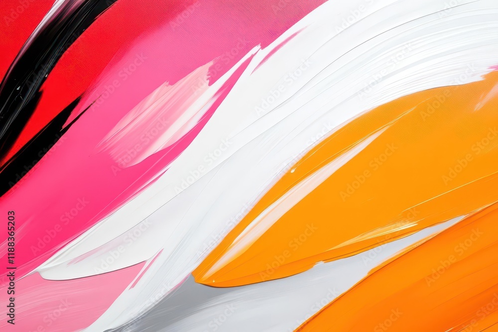 Poster dynamic bold abstract with sharp lines and contrasting colors, evoking energy and motion, modern art