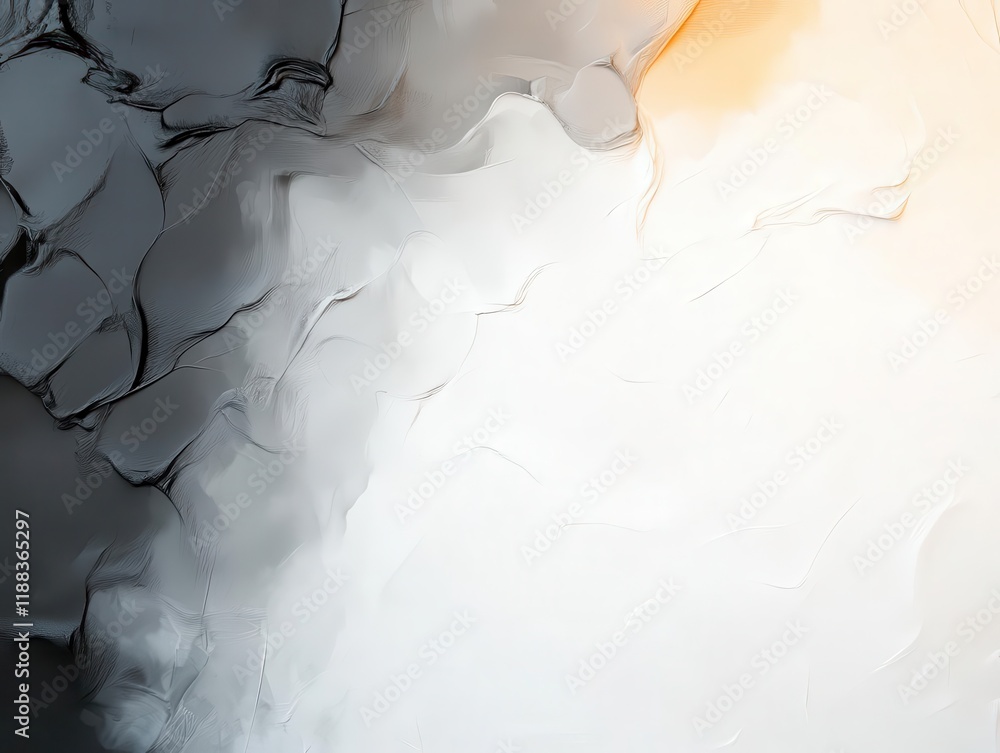Poster dark moody abstract composition with soft light breaking through, mysterious and emotional depth con