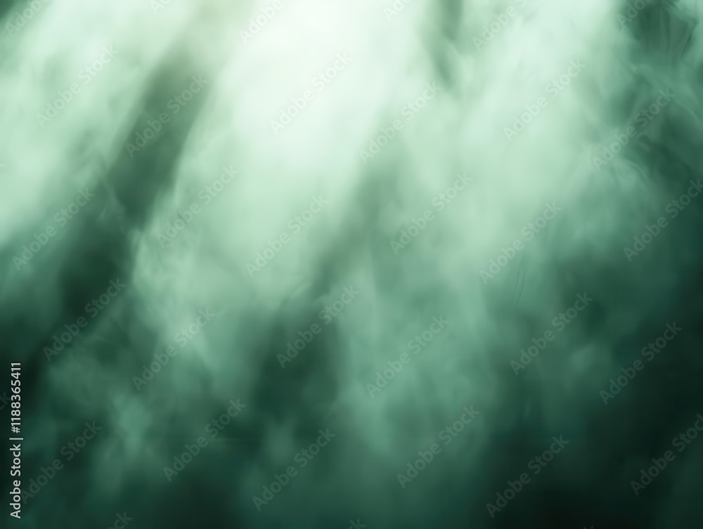 Poster a dark and moody abstract composition with soft light breaking through, revealing a mysterious and e