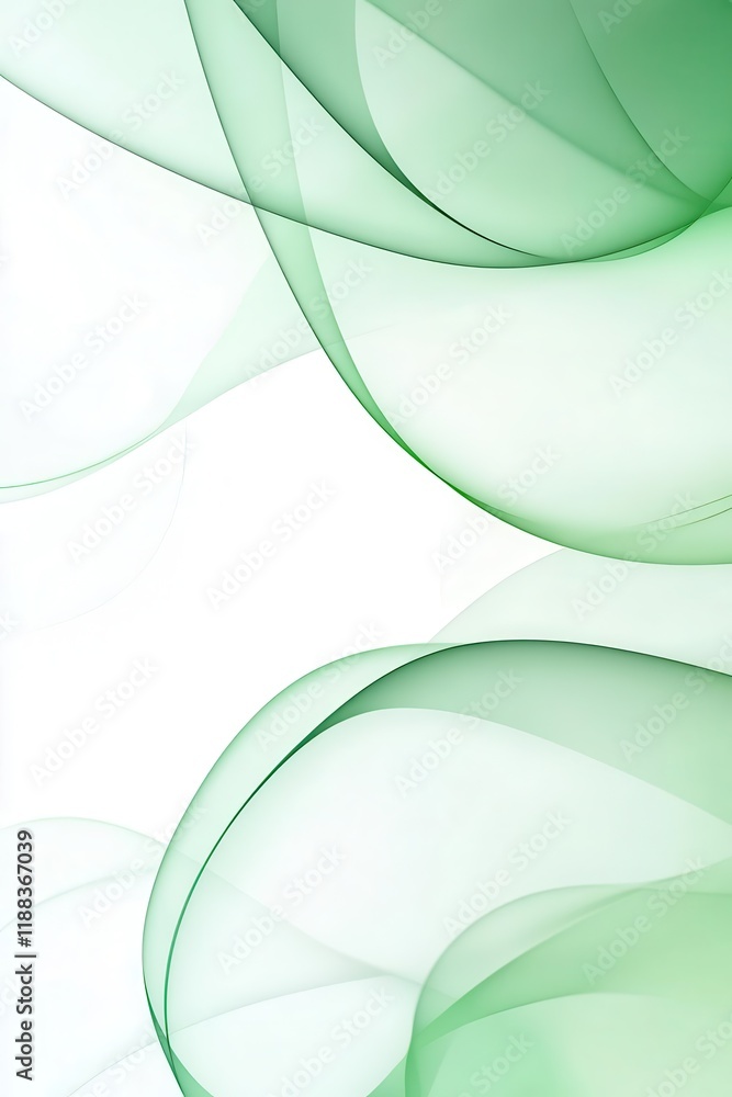 Poster abstract representation of wind turbines with flowing circular patterns, eco-friendly energy theme i
