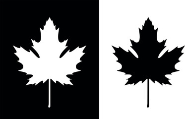 Maple leaf logo. Isolated maple leaf on white background