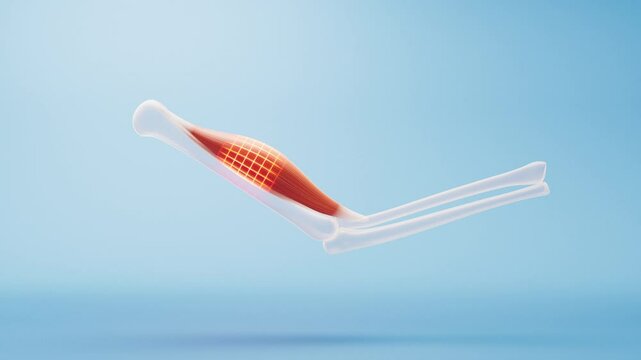 Muscle structure, medical concept visualization, 3d rendering.