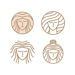  beauty women face logo icon
