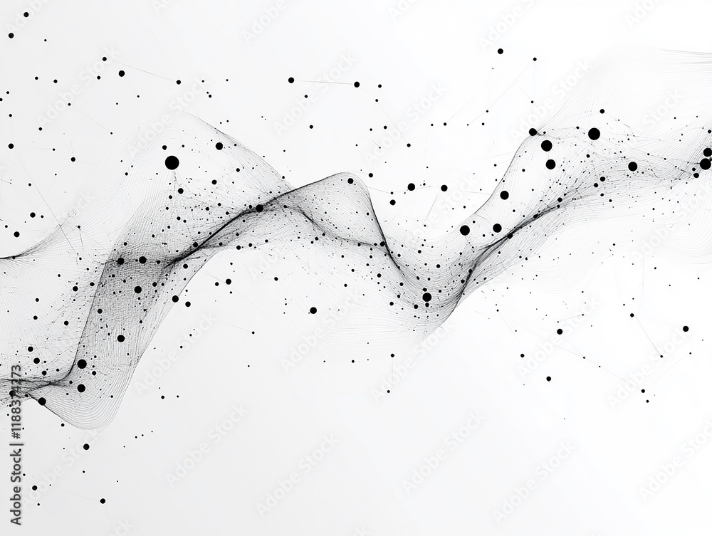 Poster dynamic abstract wave patterns digital art visual design modern environment artistic viewpoint conce