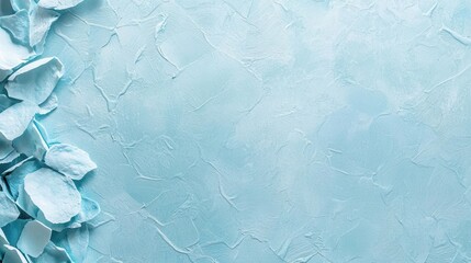 Obraz premium Delicate Pastel Mint Wallpaper with Frosted Texture and Petals