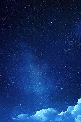 Fototapeta premium A starry night sky with the Milky Way, a mobile wallpaper with a dark blue background and white stars.