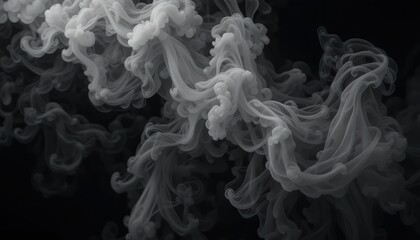 Smoke on black background