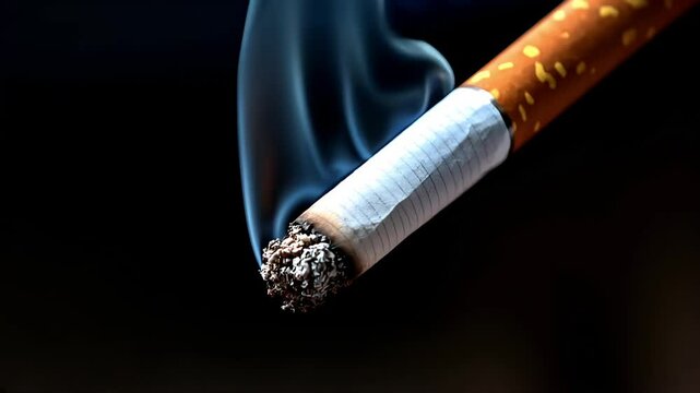 Cigarette Smoke Rising Addiction and Health Risks