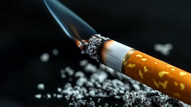 Cigarette Smoke Rising Addiction and Health Risks
