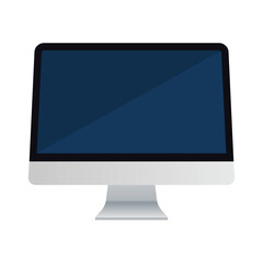 Monitor screen flat vector illustration on a white background