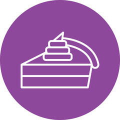 Pumpkin Pie line circle icon