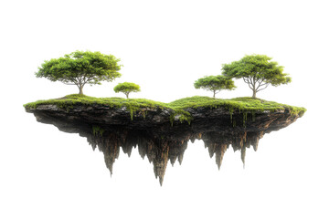 Surreal Alien Landscape Featuring Floating Islands and Unique Natural Formations for Art