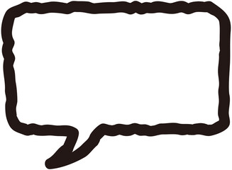 Hand drawn speech bubble