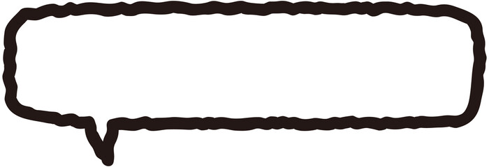 Hand drawn speech bubble