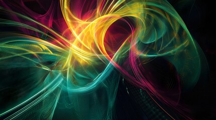 Fototapeta premium Abstract swirling colorful light energy patterns