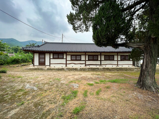 Beautiful traditional Korean wooden architecture, showcasing the elegance of Hanok style buildings.