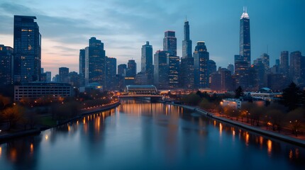 Obraz premium Skyline at Dusk
