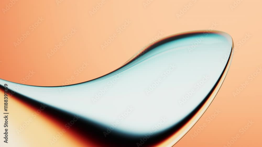 Poster abstract colorful gradient glass background with smooth transitions of color, 3d rendering.