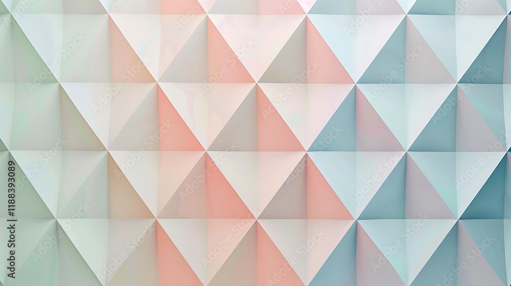 Poster a minimalistic abstract background with a repeating pattern of diamond shapes in soft pastel tones, 