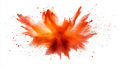 An explosion isolated on a white background, PNG file with a transparent background for post-effects, hyper-realistic, hyper-detailed, 3D render, no shadow.