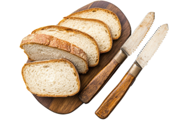 Premium Bread Knives Isolated on transparent Background for Culinary and Kitchen Use