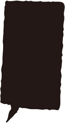 Obraz premium Vertical Dialog Speech Bubble doodle 