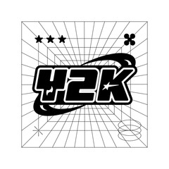 Streetwear design Y2K text