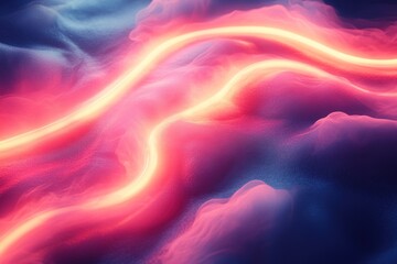 Obraz premium A vibrant, abstract representation of flowing energy with soft gradients and glowing lines.