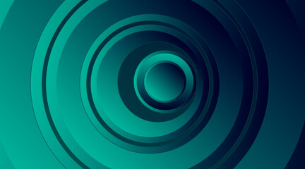3d circular shape geometric background design | Abstract background design for flyer, futuristic, banner, texture | Modern abstract geometric  vector design  with teal  color