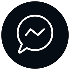 Messanger black icon illustration
