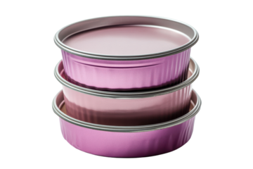 Versatile Cake Tins Isolated on transparent Background for Baking and Decorating Purposes