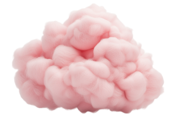 fluffy pink cloud resembling cotton candy, whimsical and soft