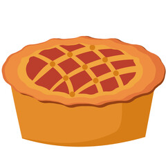 Pie Vector Element Happy Thanksgiving