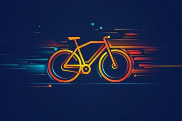 Fototapeta premium Abstract bike design, speed, motion, lines.